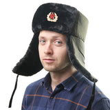 Ushanka Soviética com Brasão Comunista