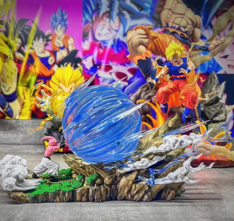 Action Figure Goku x Kid Boo Com Led - Nerd Loja