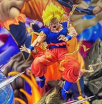 Action Figure Goku x Kid Boo Com Led