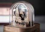 Caixa de Música Harry Potter Hogwarts com Led