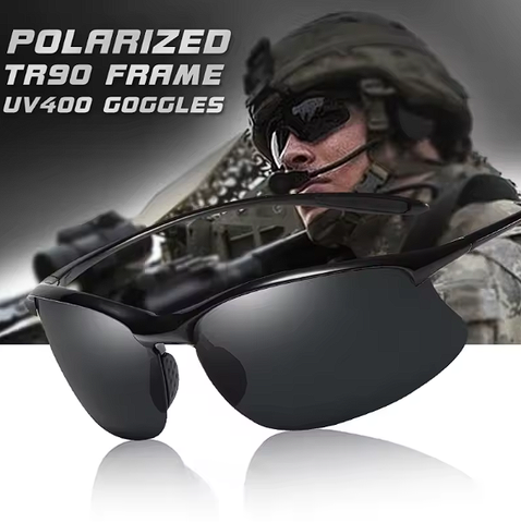 Óculos Estilo Militar TR90 UV400 Polarizado