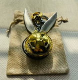 Pomo de Ouro Porta Anel de Metal