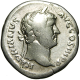 Moeda Romana Denário Adriano (117-138 dC) AR