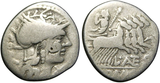 Moeda República Romana Denário  L. Antius Gragulus AR 136 a.C