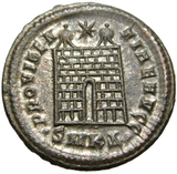 Moeda Romana Constantino Æ3 Campgate 326-327 dC