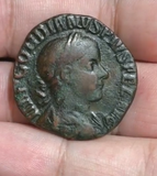 Moeda Romana Gordiano III Sestércio Júpiter (241–243 d.C)