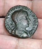 Moeda Romana Gordiano III Sestércio Júpiter (241–243 d.C)