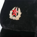 Ushanka Soviética com Brasão Comunista