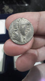Moeda República Romana C. Vibius Pansa AR Denário (90 a.C)