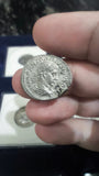 Moeda Romana Denário Heliogábalo (219 – 220 d.C) FIDIS MILITVM