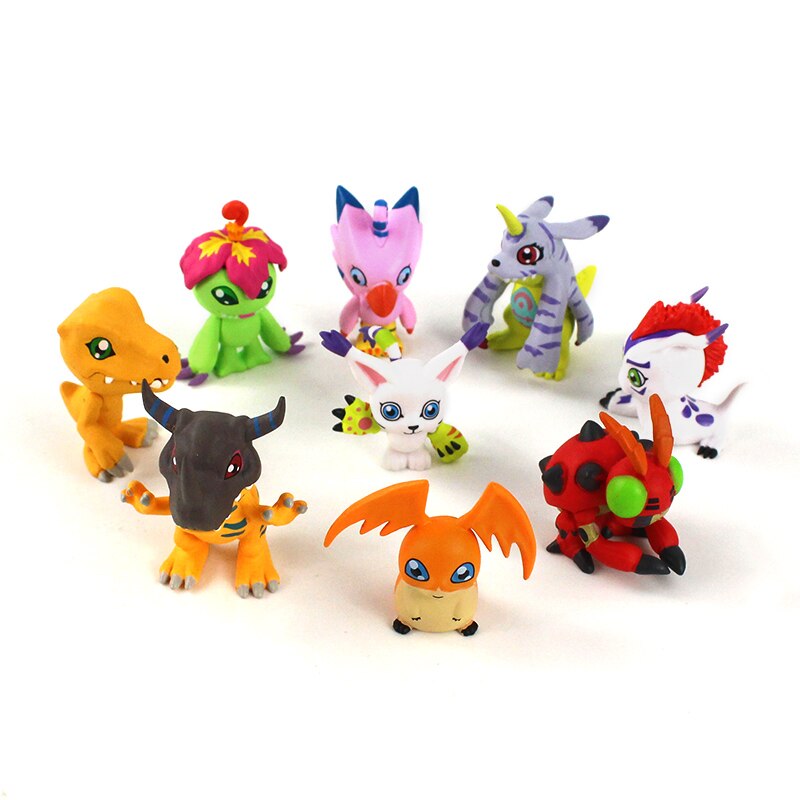 Kit com 9 Miniaturas Colecionáveis Digimons: Digimon Adventure Anime Mangá  - EV - Toyshow Tudo de Marvel DC Netflix Geek Funko Pop Colecionáveis