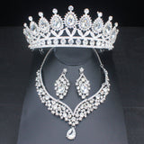 Coroa de Rainha Conjunto Colar e Brincos