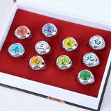 Akatsuki Anéis Conjunto com 10 Unidades - Nerd Loja