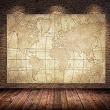 Mapa Mundi em Tecido de Lona