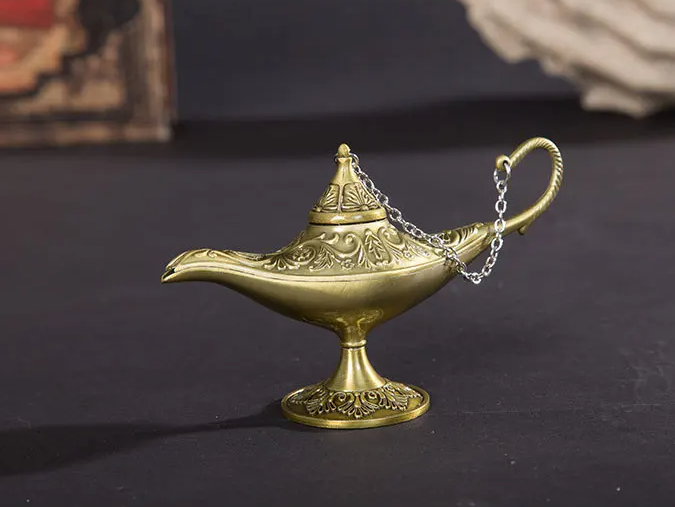 Collana Uomo Con Ciondolo Lampada Magica Di Aladino – Acciaio Inox, Regalo Creativo