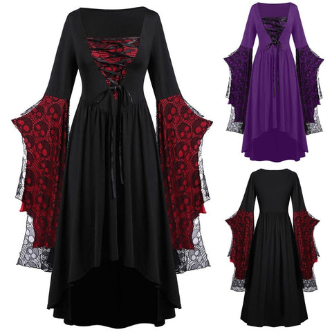 Vestido de Halloween Bruxa Medieval