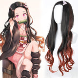 Peruca Nezuko Mitsuri Demon Slayer Cosplay