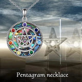 Colar de Proteção Pentagrama Abalone - Nerd Loja