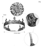 Coroa de Rei Rainha Metal Ajustável