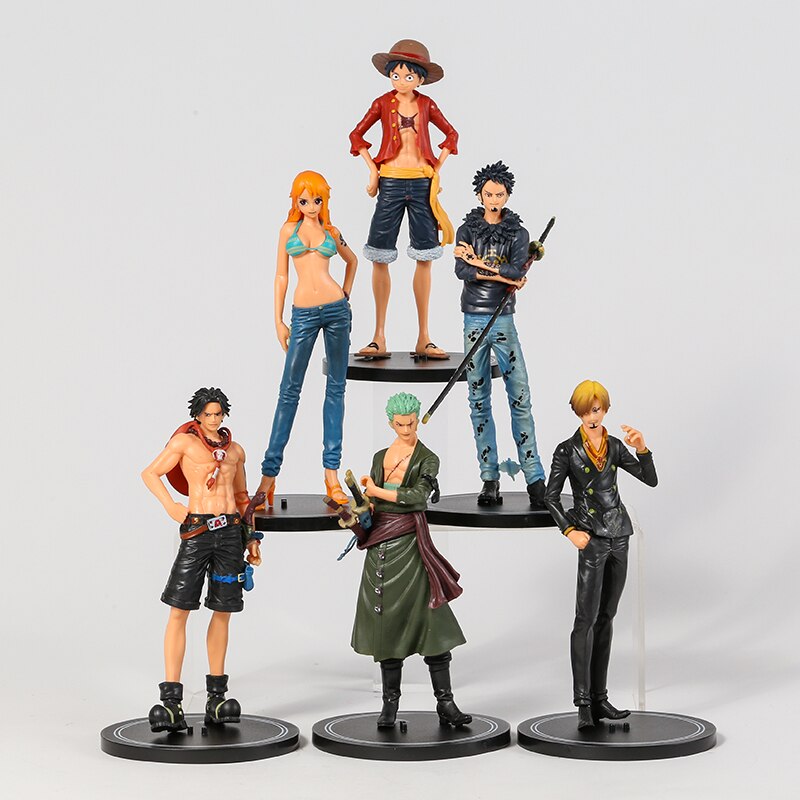 Action figure One Piece com 6 Peças Conjunto