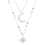 Colar Duplo Lua Estrela Borboleta