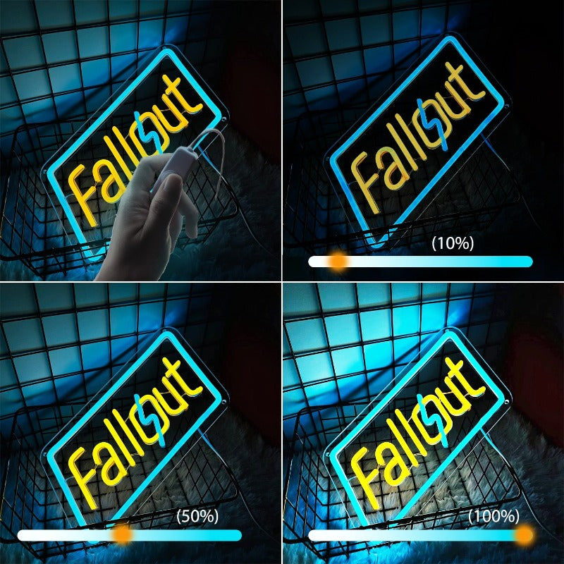 Fallout Led Sign Luminária Gamer Fallout Neon Led - Nerd Loja