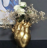 Vaso de Coração Flores Decorativo