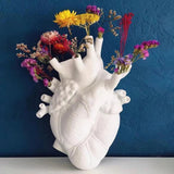 Vaso de Coração Flores Decorativo