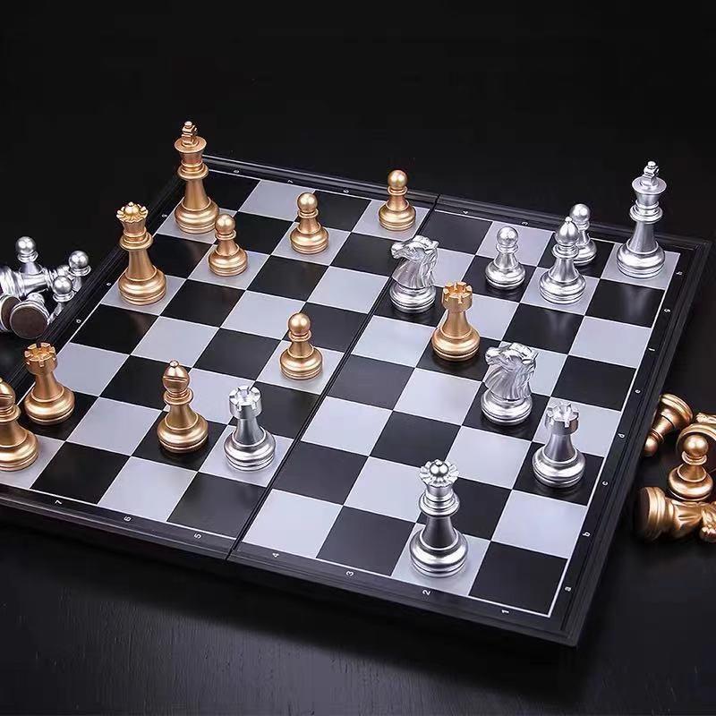Jogo Xadrez Tabuleiro Reclinável Magnético 33.5x33.5cm