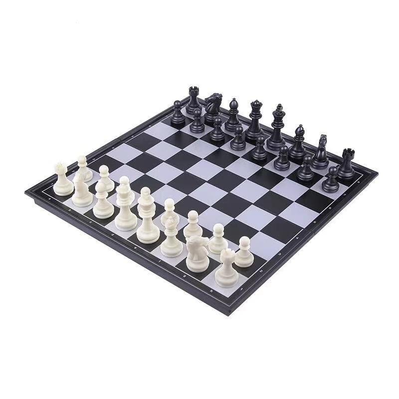 Jogo de mesa tabuleiro de xadrez magnetico 23,7x23,7cm dobrável