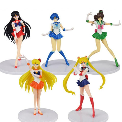 Action Figure Sailor Moon Conjunto 5 Sailors - Nerd Loja