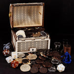 Bolsa com 60 moedas de metal para jogos RPG/Mesa/Card Game - NerdLoja