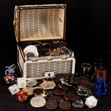 Bolsa com 60 moedas de metal para jogos RPG/Mesa/Card Game - NerdLoja