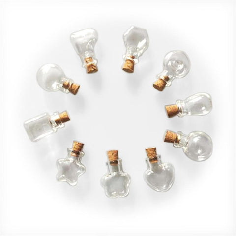Mini Pote de Vidro com Tampa Kit com 100 Pcs