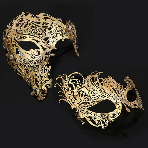 Máscara Veneziana para Baile de Máscaras em Metal 