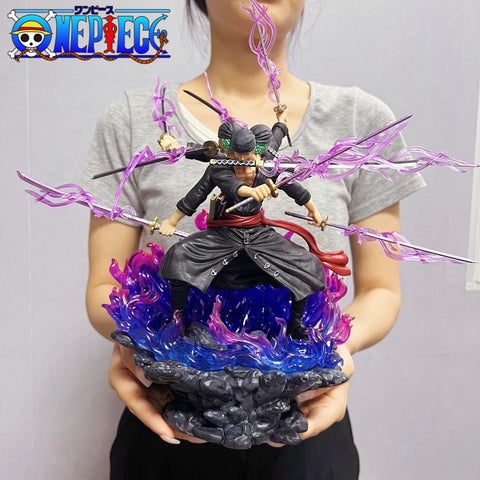 Zoro 9 Espadas One Piece 40cm Action Figure