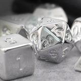 Kit Dados RPG Cor de Metal Feito em Acrílico