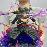 Action Figure Zoro 9 Espadas One Piece 40cm