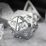 Kit Dados RPG Cor de Metal Feito em Acrílico